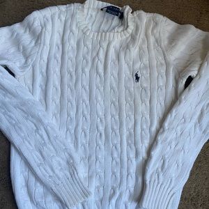 Polo white knit sweater